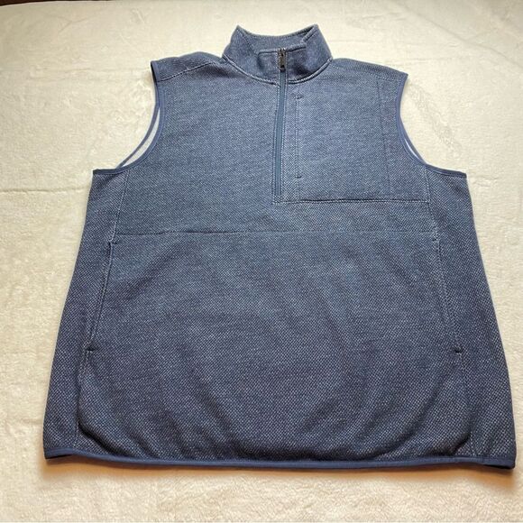 Duluth Trading Company Blue Threshold Fleece Vest Size Large - Picture 1 of 12